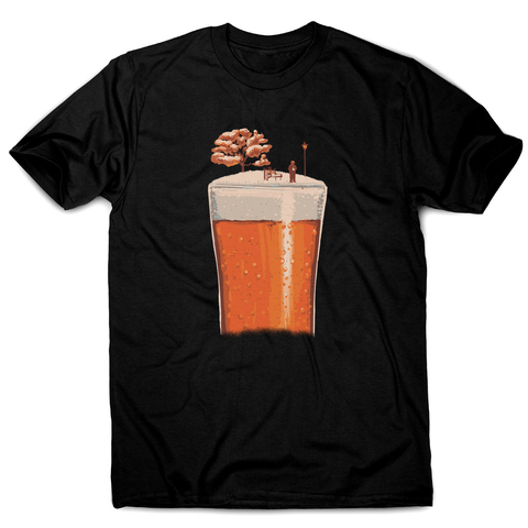 Beer glass winter season men's t-shirt Black