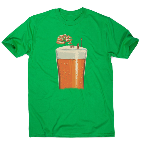 Beer glass winter season men's t-shirt Green
