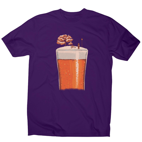 Beer glass winter season men's t-shirt Purple