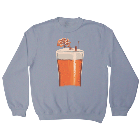 Beer glass winter season sweatshirt Grey