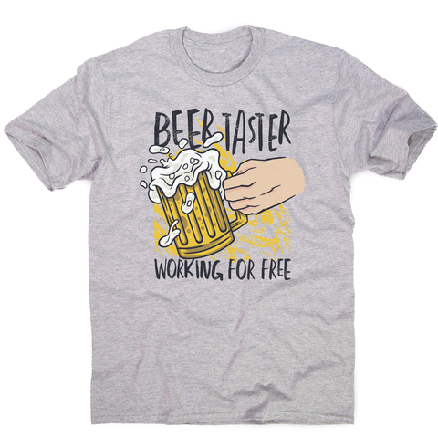Beer taster men's t-shirt Grey