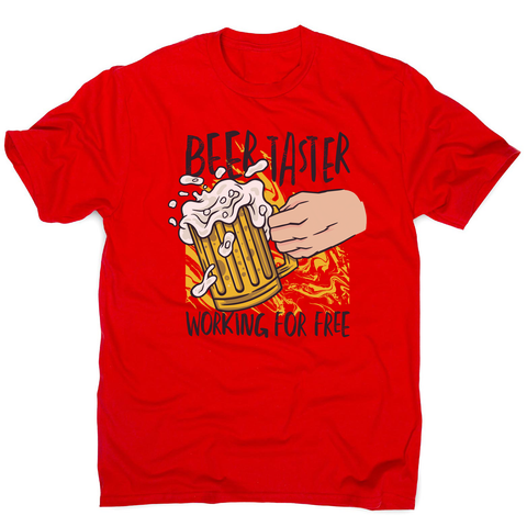 Beer taster men's t-shirt Red