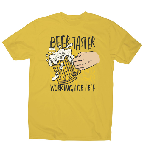 Beer taster men's t-shirt Yellow