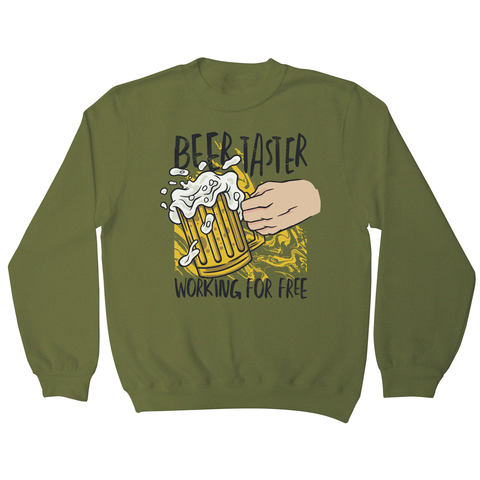 Beer taster sweatshirt Olive Green
