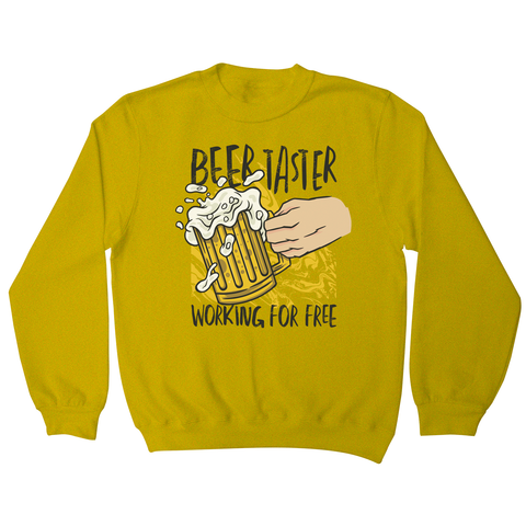 Beer taster sweatshirt Yellow