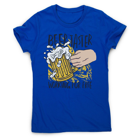 Beer taster women's t-shirt Blue