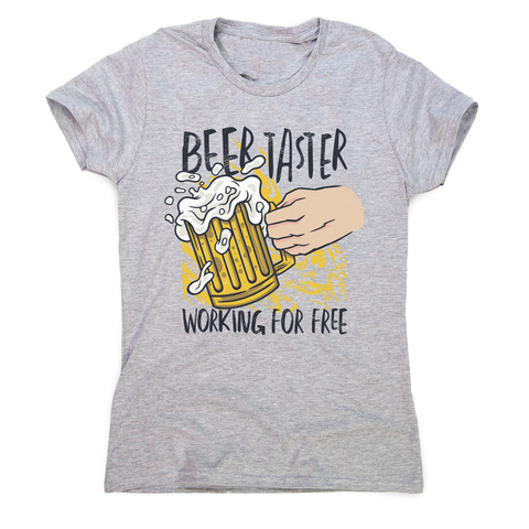Beer taster women's t-shirt Grey