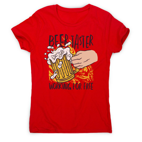 Beer taster women's t-shirt Red