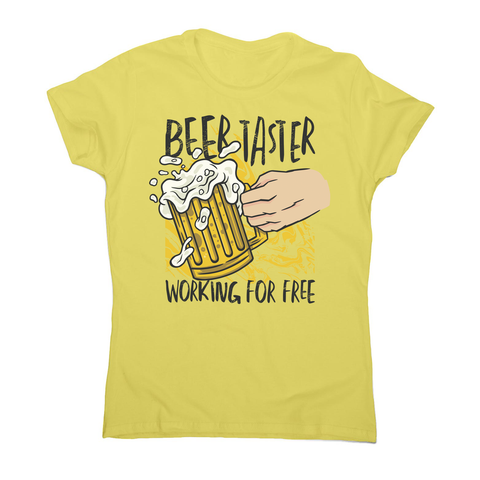 Beer taster women's t-shirt Yellow