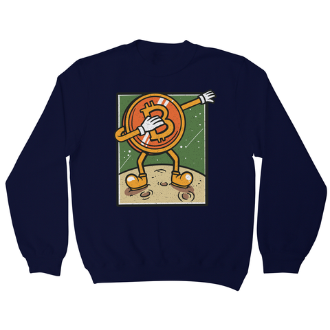 Bitcoin dabbing sweatshirt Navy