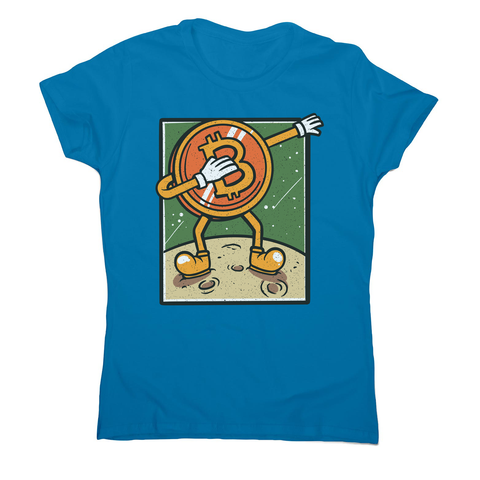 Bitcoin dabbing women's t-shirt Sapphire