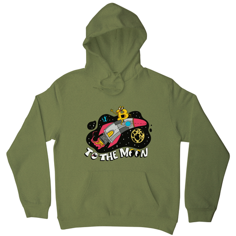 Bitcoin rocker hoodie Olive Green