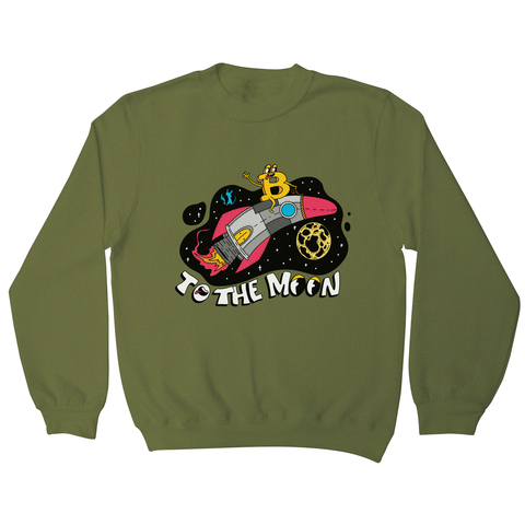 Bitcoin rocker sweatshirt Olive Green