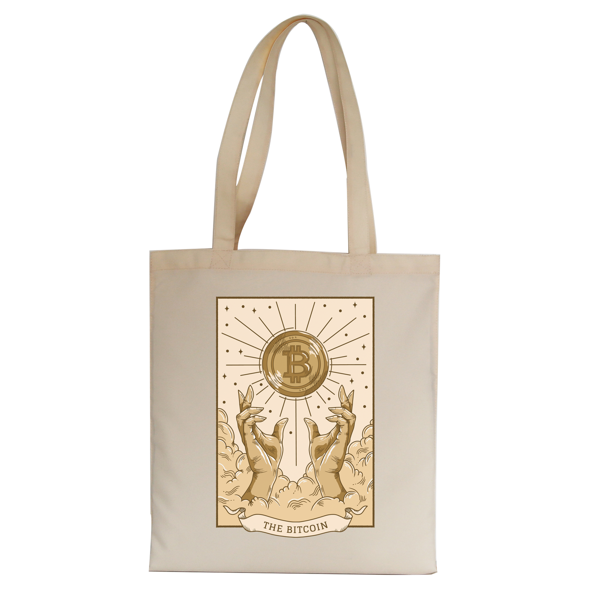 Bitcoin symbol tarot card tote bag canvas shopping– Graphic Gear