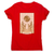 Bitcoin symbol tarot card women's t-shirt Red