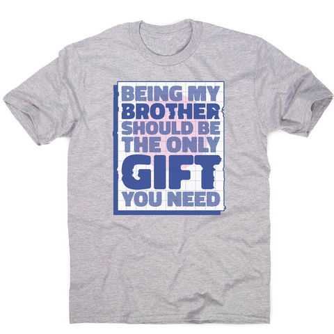 Brother gift men's t-shirt Grey