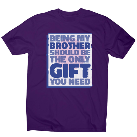 Brother gift men's t-shirt Purple