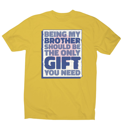 Brother gift men's t-shirt Yellow