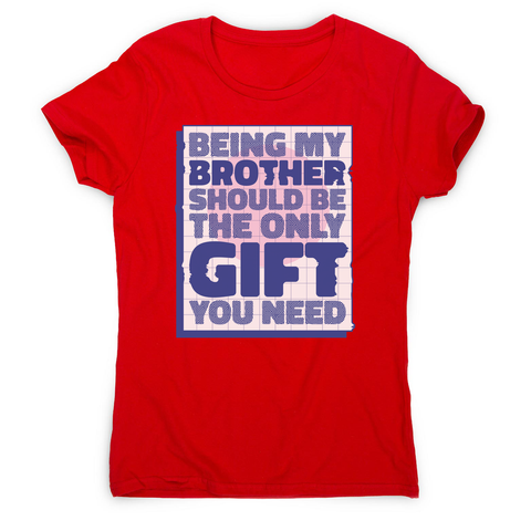 Brother gift women's t-shirt Red