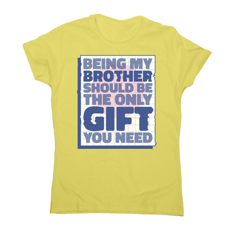 Brother gift women's t-shirt Yellow