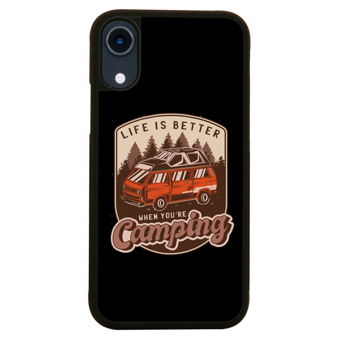 Camping van vintage badge iPhone case iPhone XR