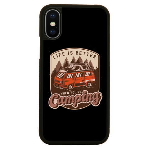 Camping van vintage badge iPhone case iPhone XS