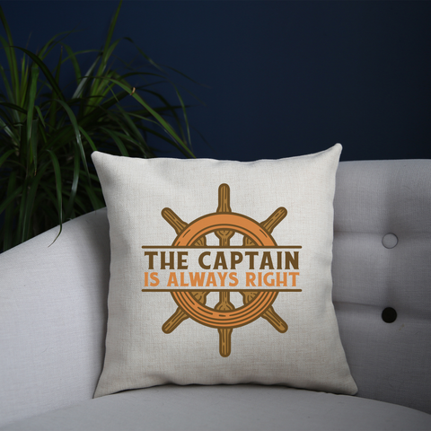Captain ship wheel quote cushion 40x40cm Cover +Inner