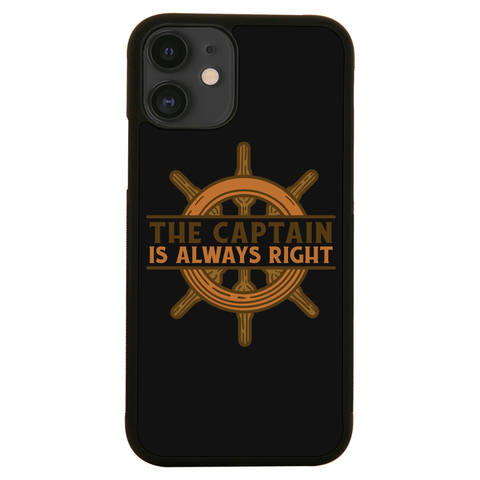 Captain ship wheel quote iPhone case iPhone 12 Mini