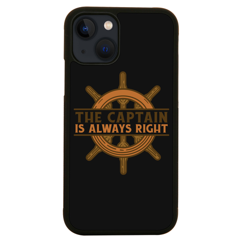 Captain ship wheel quote iPhone case iPhone 13 Mini