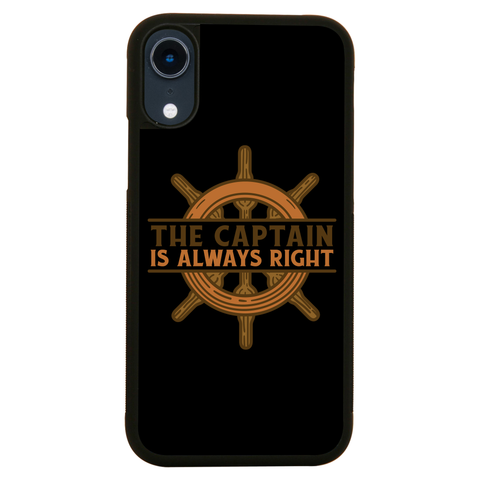 Captain ship wheel quote iPhone case iPhone XR