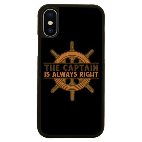 Captain ship wheel quote iPhone case iPhone XS
