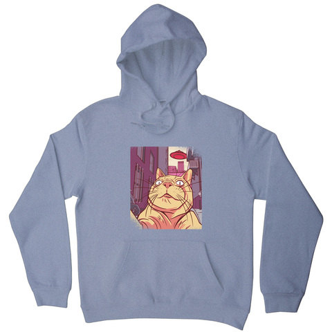 Cat selfie meme hoodie Grey