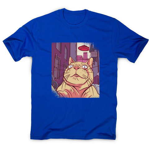 Cat selfie meme men's t-shirt Blue
