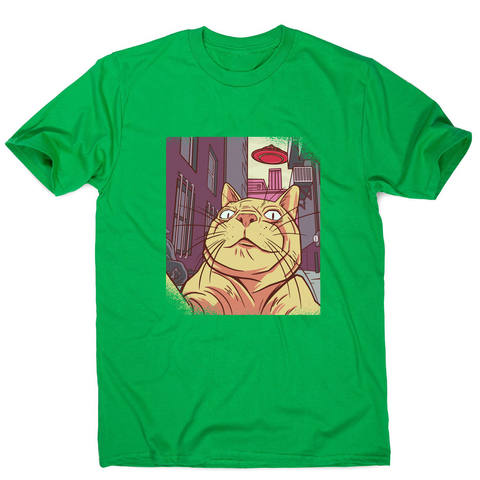 Cat selfie meme men's t-shirt Green