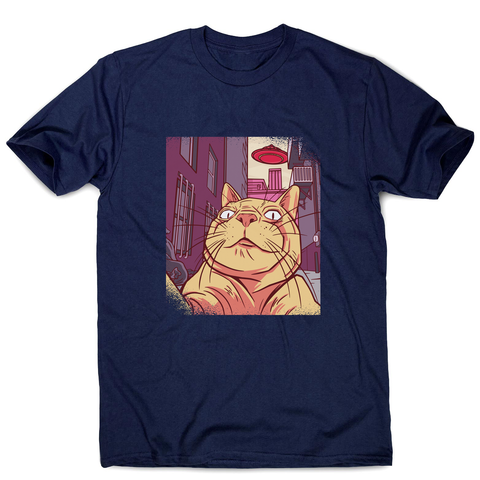 Cat selfie meme men's t-shirt Navy
