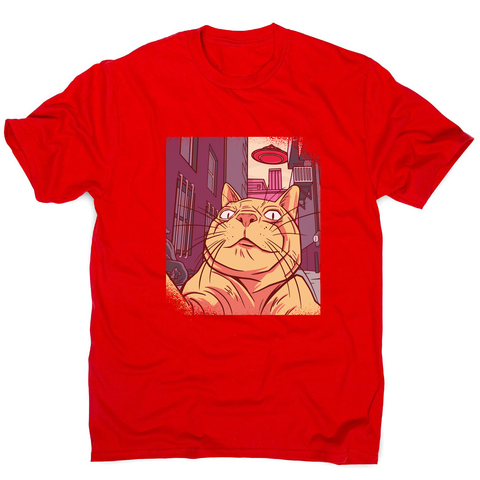 Cat selfie meme men's t-shirt Red