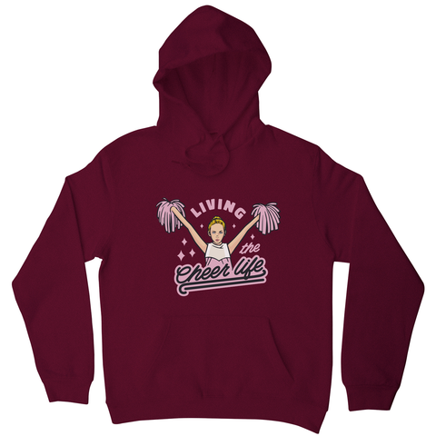 Cheerleader life girl hoodie Burgundy
