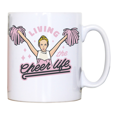 Cheerleader life girl mug coffee tea cup White
