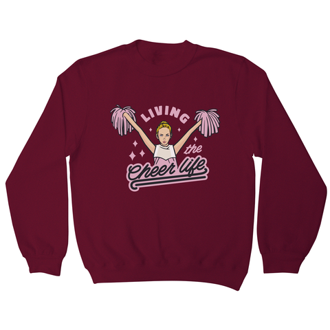Cheerleader life girl sweatshirt Burgundy