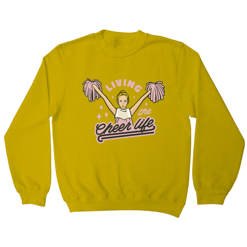 Cheerleader life girl sweatshirt Yellow