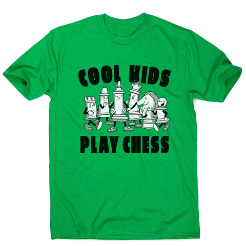 Chess game characters men's t-shirt Green
