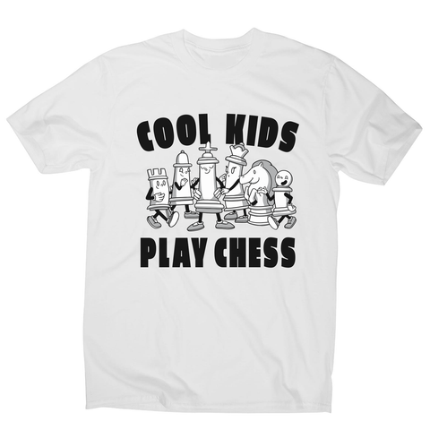 Chess game characters men's t-shirt White
