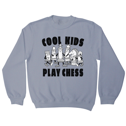 Chess game characters sweatshirt Grey