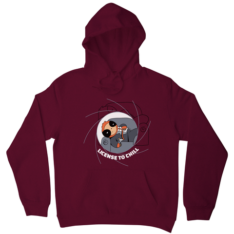 Chill sloth hoodie Burgundy