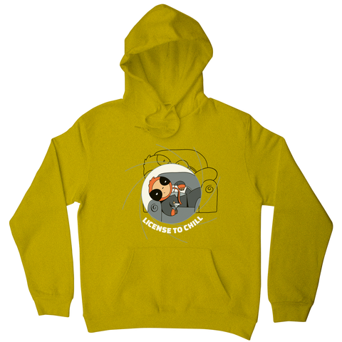 Chill sloth hoodie Yellow