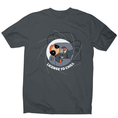 Chill sloth men's t-shirt Charcoal
