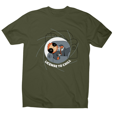 Chill sloth men's t-shirt Military Green