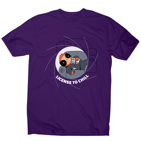 Chill sloth men's t-shirt Purple