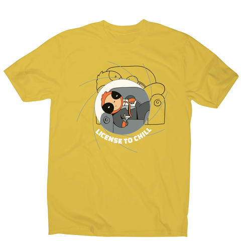 Chill sloth men's t-shirt Yellow