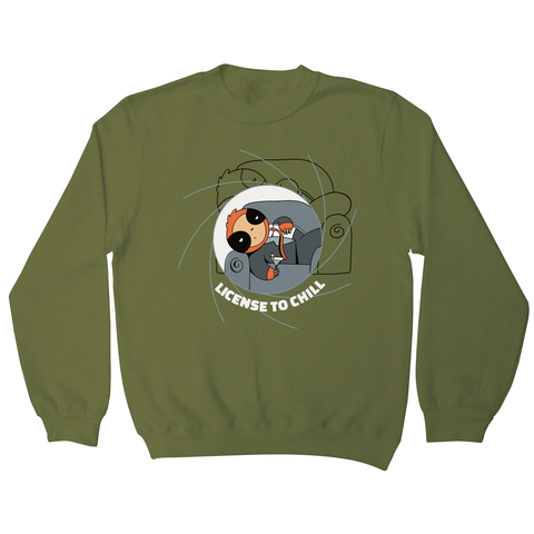Chill sloth sweatshirt Olive Green
